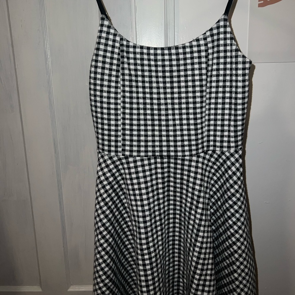 White and Black Checkered H&M Dress
